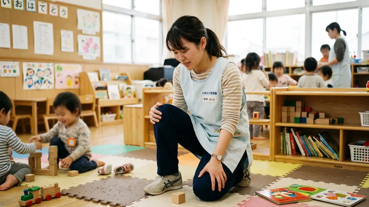 保育士の膝痛対策と予防法｜現場でできる改善ケアと痛みを防ぐ３つのコツ